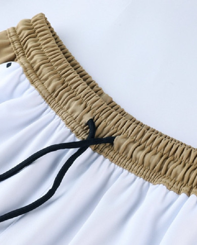 Nike Short sleeved suit ND01 khaki shorts set