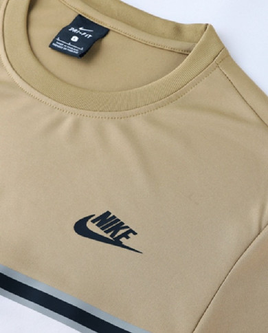 Nike Short sleeved suit ND01 khaki shorts set