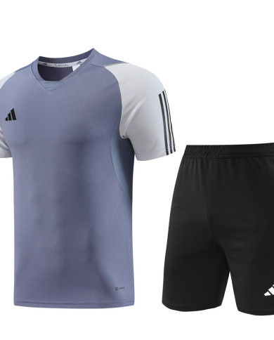Adidas Short sleeved suit AD03 Grey Shorts Set