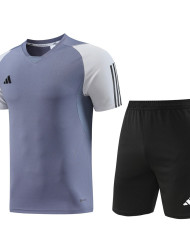 Adidas Short sleeved suit AD03 Grey Shorts Set