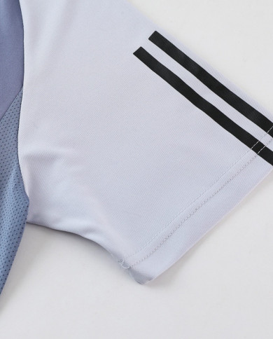 Adidas Short sleeved suit AD03 Grey Shorts Set
