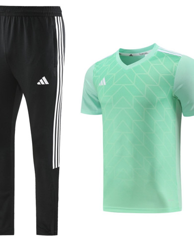 Adidas Short sleeved suit AD05 Green Pants Set