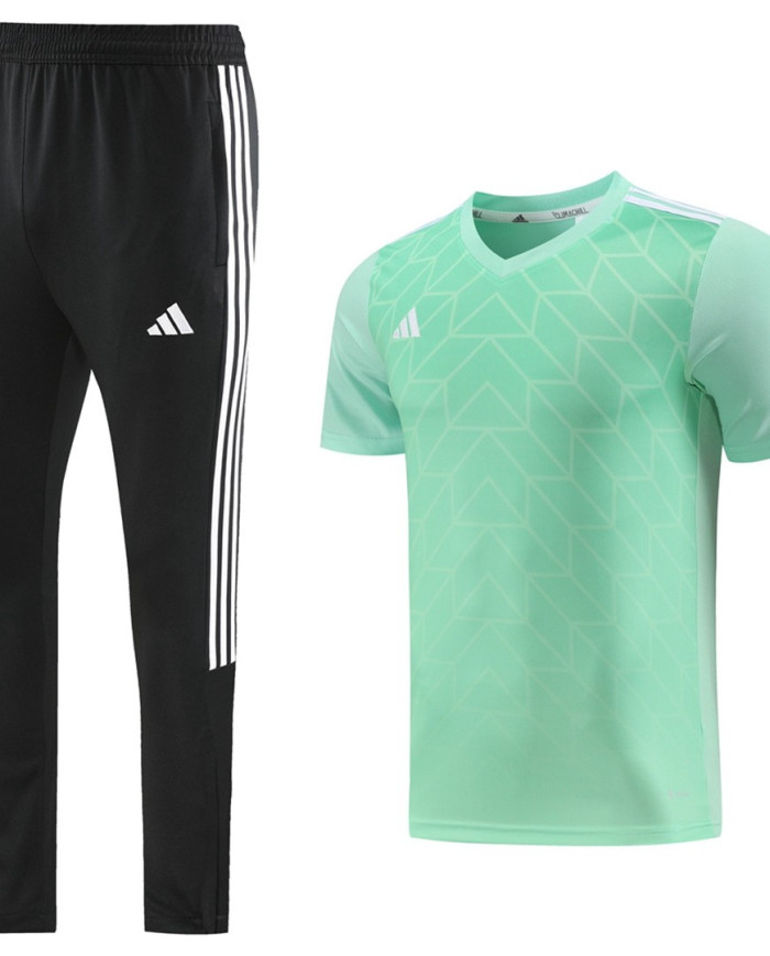 Adidas Short sleeved suit AD05 Green Pants Set