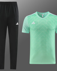 Adidas Short sleeved suit AD05 Green Pants Set