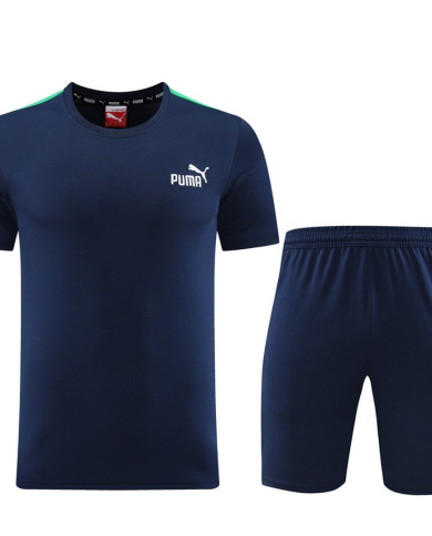 PUMA Short sleeved suit PD01 Royal Blue Shorts Set