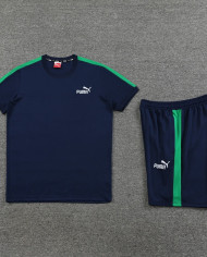 PUMA Short sleeved suit PD01 Royal Blue Shorts Set
