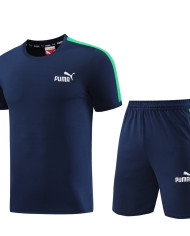 PUMA Short sleeved suit PD01 Royal Blue Shorts Set