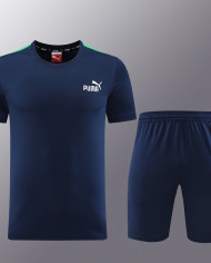 PUMA Short sleeved suit PD01 Royal Blue Shorts Set