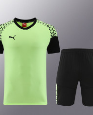 PUMA Short sleeved suit PD02 Light Green Shorts Set