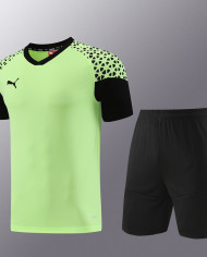 PUMA Short sleeved suit PD02 Light Green Shorts Set
