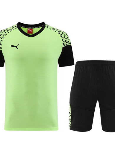 PUMA Short sleeved suit PD02 Light Green Shorts Set