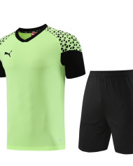 PUMA Short sleeved suit PD02 Light Green Shorts Set