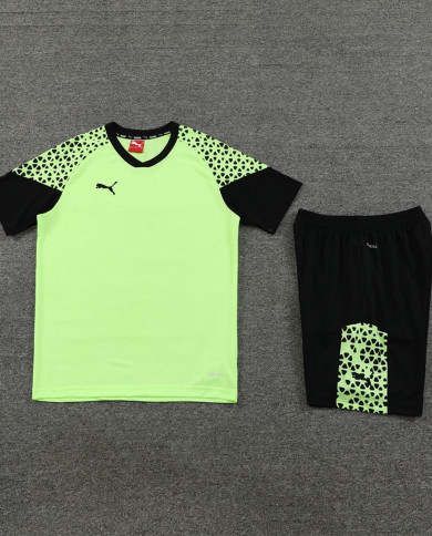 PUMA Short sleeved suit PD02 Light Green Shorts Set