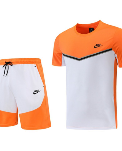 Nike Short sleeved suit  ND01 Orange Shorts Set