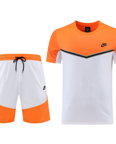 Nike Short sleeved suit  ND01 Orange Shorts Set
