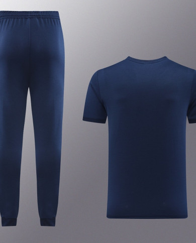 PUMA Short sleeved suit PD01 Blue Pants Set