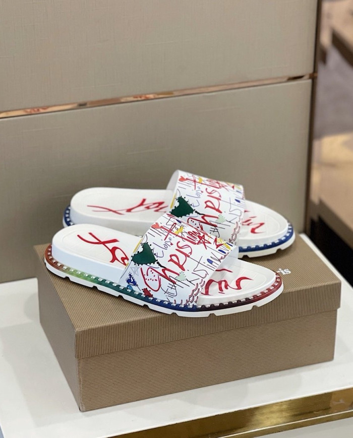 Christian Louboutin‌  Men's thick-soled rivet slippers