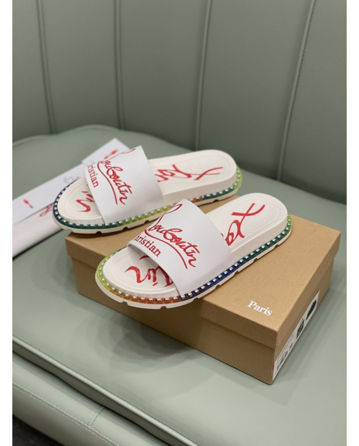 Christian Louboutin‌  Men's thick-soled rivet slippers