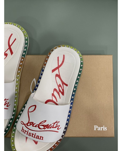 Christian Louboutin‌  Men's thick-soled rivet slippers