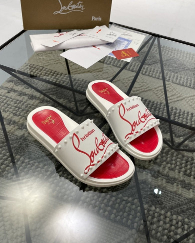 Christian Louboutin‌  Men's thick-soled rivet slippers