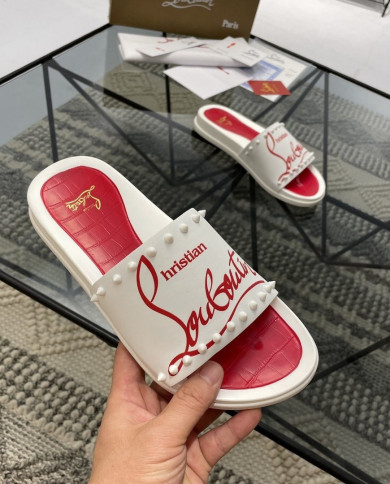 Christian Louboutin‌  Men's thick-soled rivet slippers