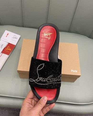 Christian Louboutin‌  Men's thick-soled rivet slippers