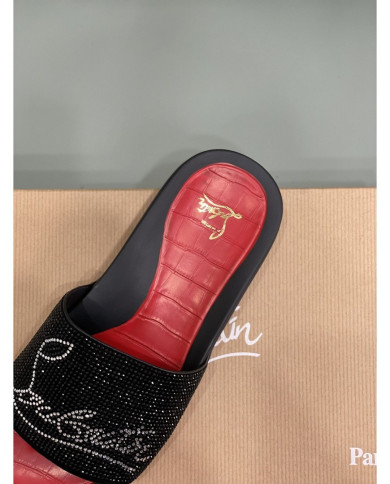 Christian Louboutin‌  Men's thick-soled rivet slippers
