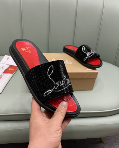 Christian Louboutin‌  Men's thick-soled rivet slippers