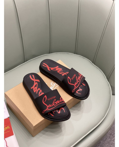 Christian Louboutin‌  Men's thick-soled rivet slippers