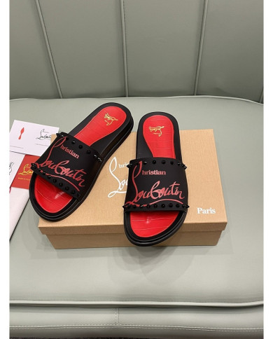 Christian Louboutin‌  Men's thick-soled rivet slippers