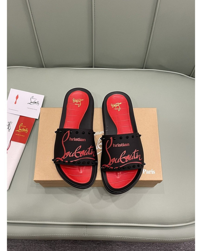 Christian Louboutin‌  Men's thick-soled rivet slippers