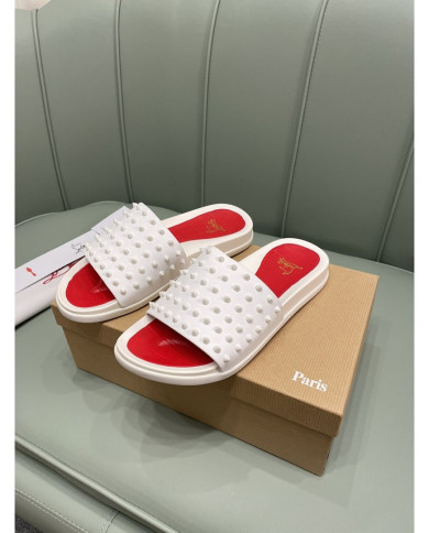 Christian Louboutin‌  Men's thick-soled rivet slippers