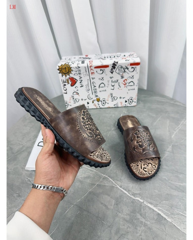 DOLCE&GABBANA  Men's leather slippers