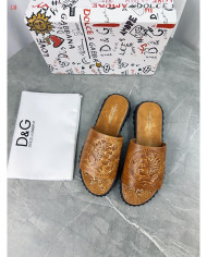 DOLCE&GABBANA  Men's leather slippers