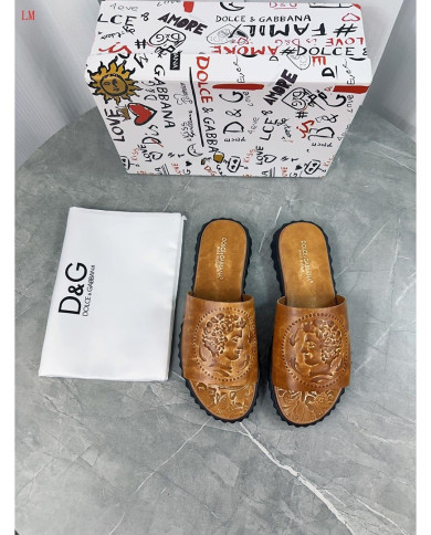 DOLCE&GABBANA  Men's leather slippers