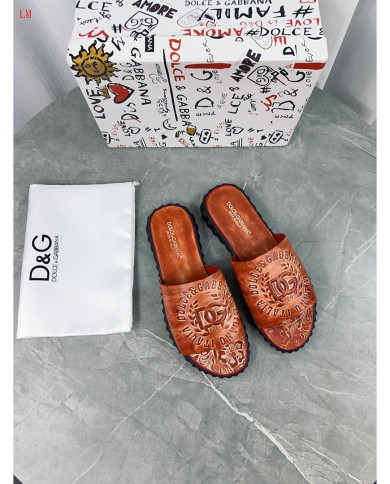 DOLCE&GABBANA  Men's leather slippers