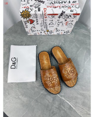 DOLCE&GABBANA  Men's leather slippers