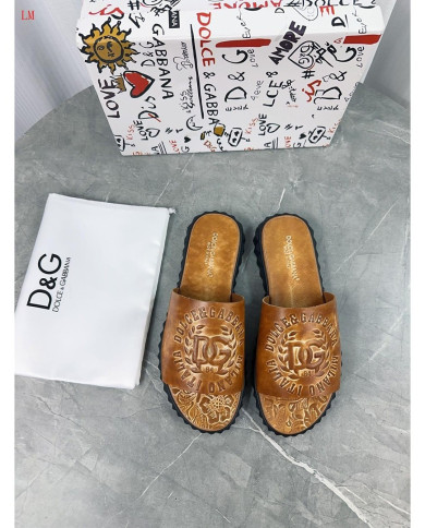 DOLCE&GABBANA  Men's leather slippers