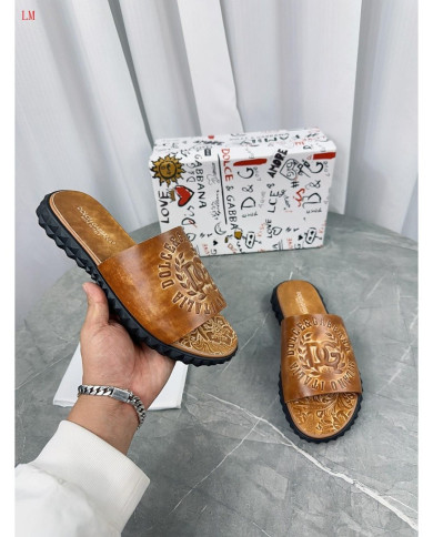 DOLCE&GABBANA  Men's leather slippers