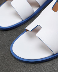 HERMES Men's leather slippers