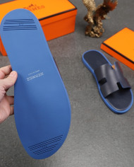 HERMES Men's leather slippers