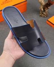 HERMES Men's leather slippers