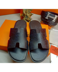 HERMES  Men's leather slippers