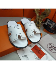 HERMES Men's leather slippers