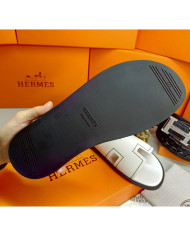 HERMES Men's leather slippers