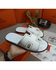 HERMES Men's leather slippers