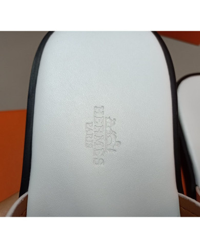 HERMES Men's leather slippers