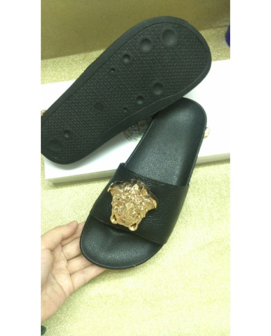 Versace Men's leather slippers