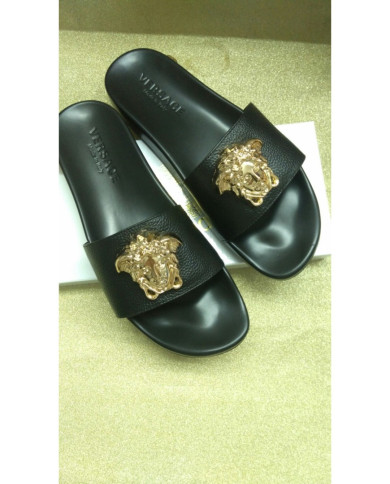Versace Men's leather slippers