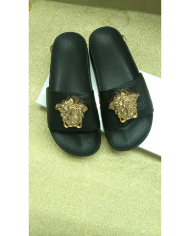 Versace Men's leather slippers